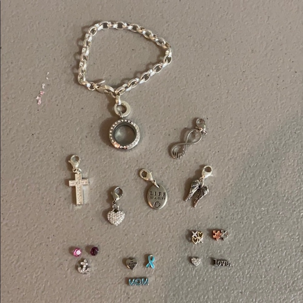 Origami owl charm bracelet & charms